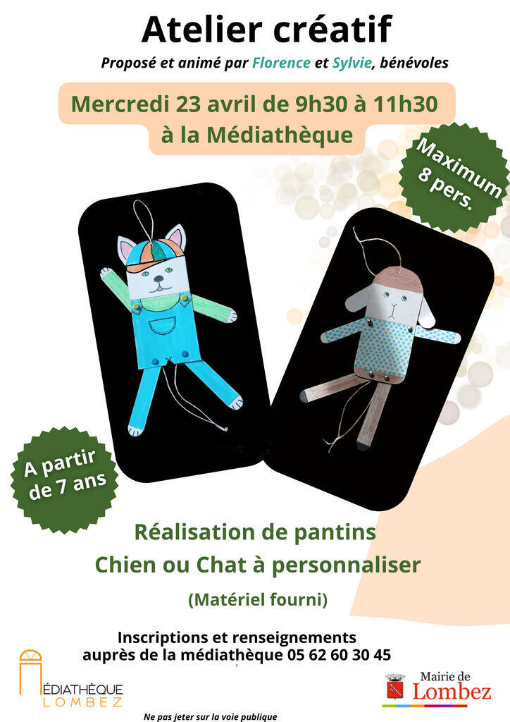 Affiche atelier créatif