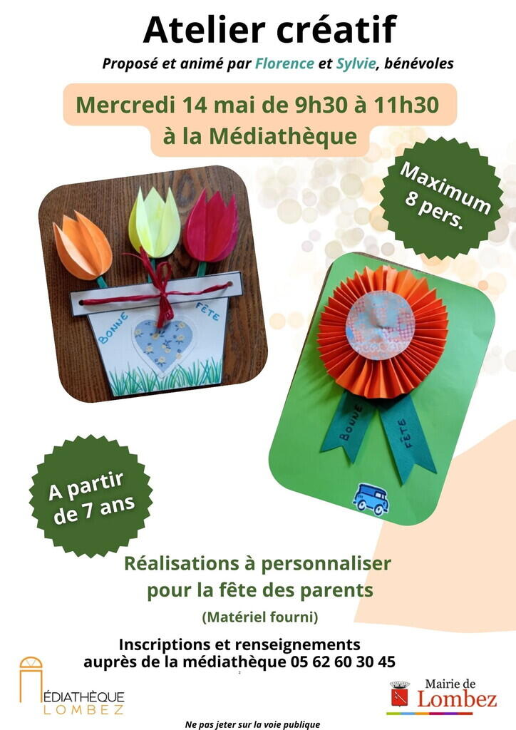 Affiche atelier créatif