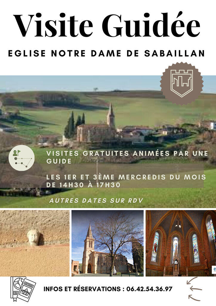 Affiche visite église Sabaillan
