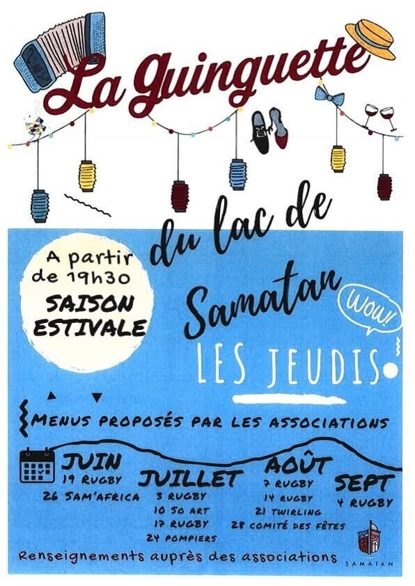 Affiche SOIRÉE GUINGUETTE AU LAC