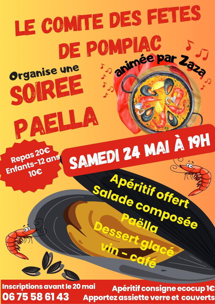 Affiche soirée paella