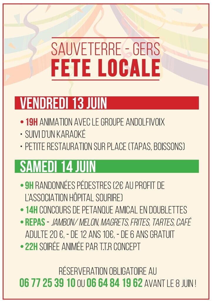 Affiche fête locale Sauveterre
