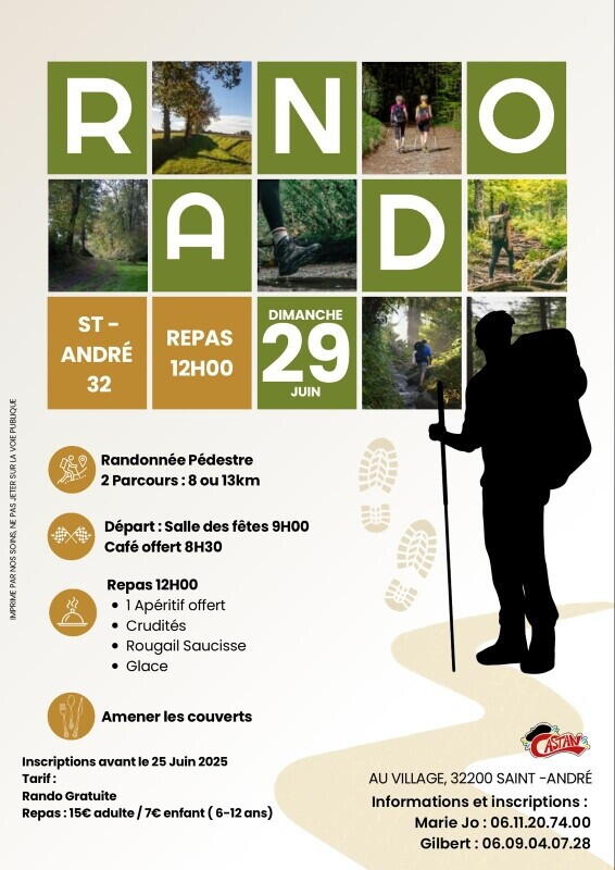 Affiche Rando CASTAN