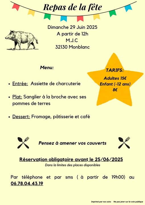 Repas de la fête