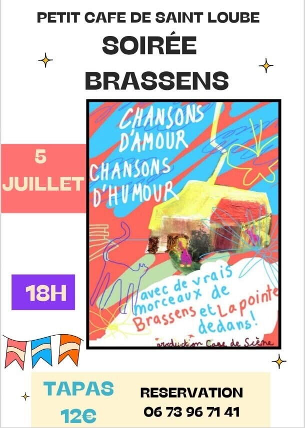 Affiche soirée Brassens