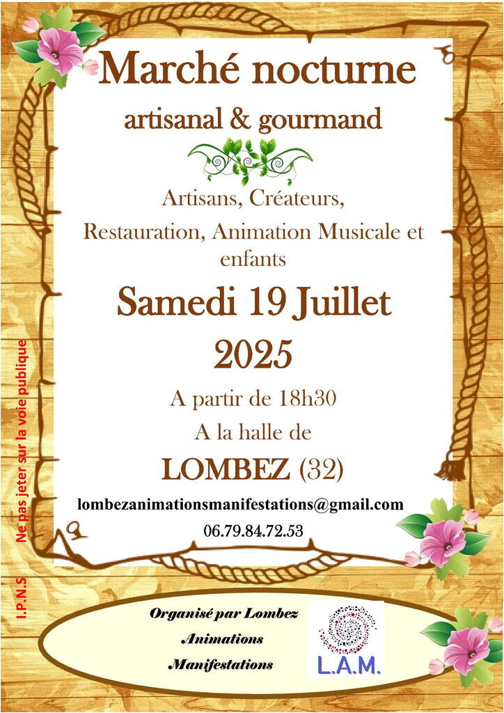 Affiche marché nocturne