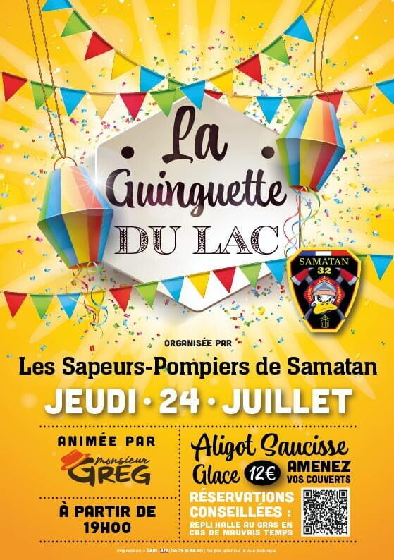 Affiche SOIRÉE GUINGUETTE AU LAC