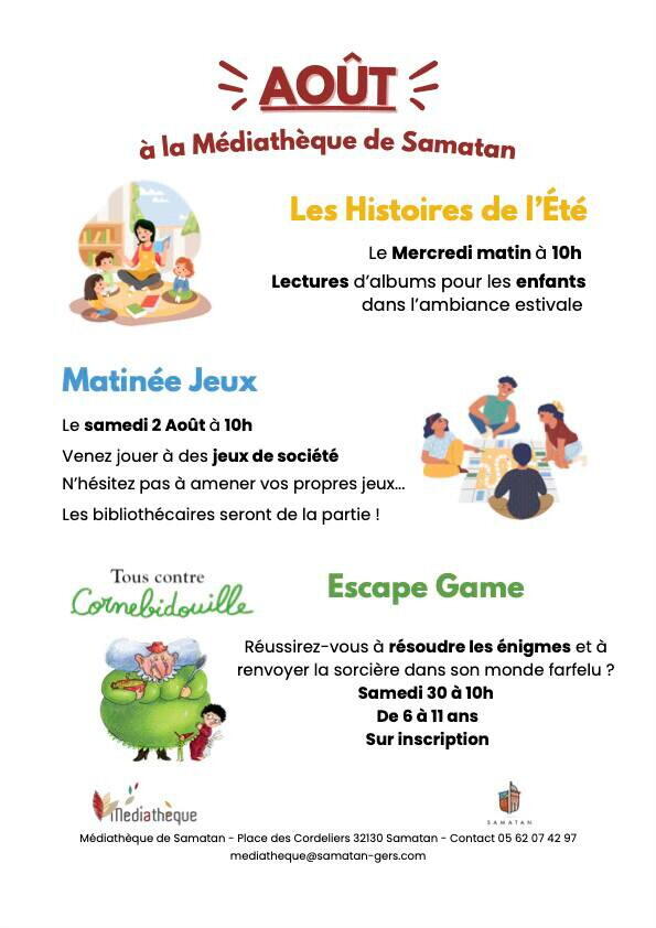 Affiche animation médiathèque