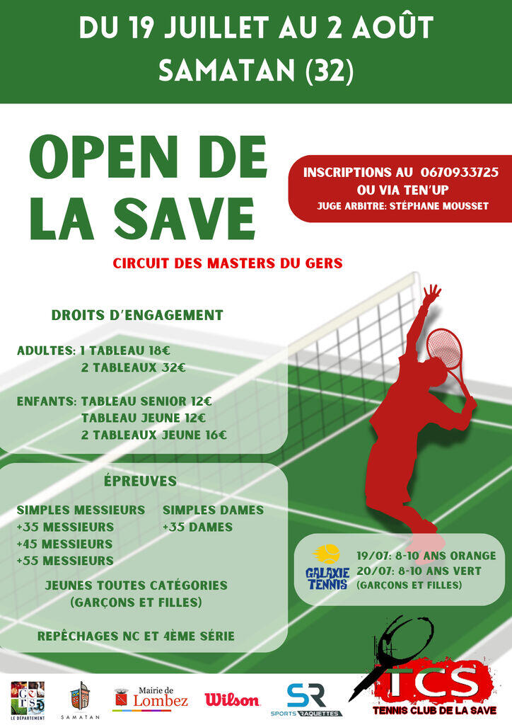 Affiche open de la Save