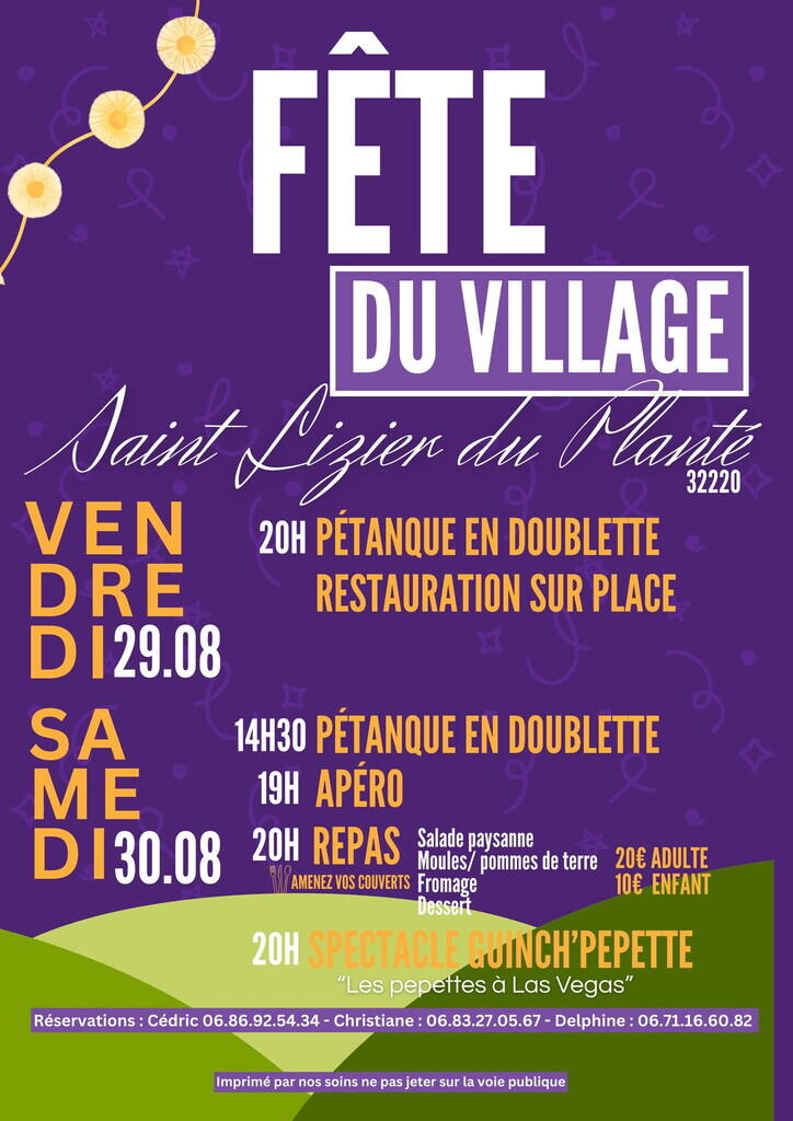 Affiche fête locale
