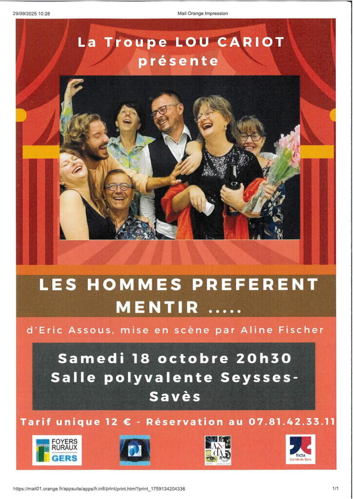 Affiche Théâtre, Seysses-Savès