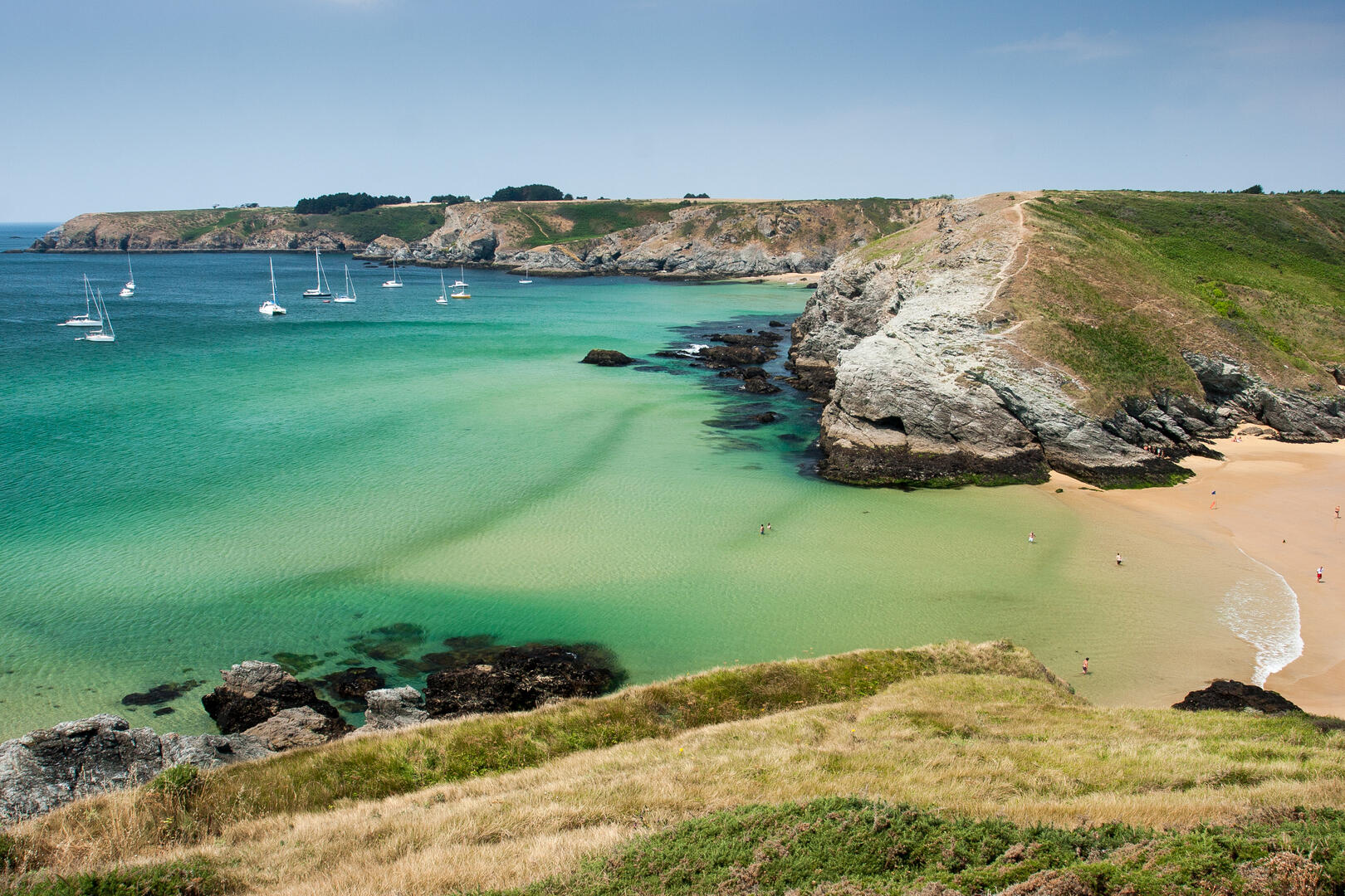 Bretagne Sud - golfe du morbihan - belles plages de l ile - Plage d Herlin -CRTB.jpg