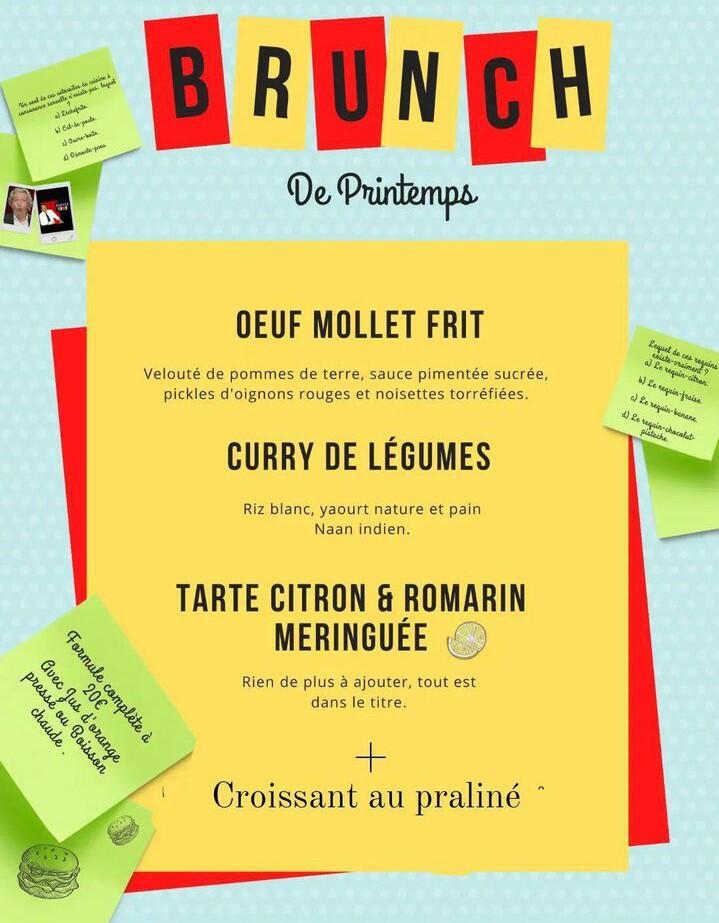 Menu du Brunch - Black Bear