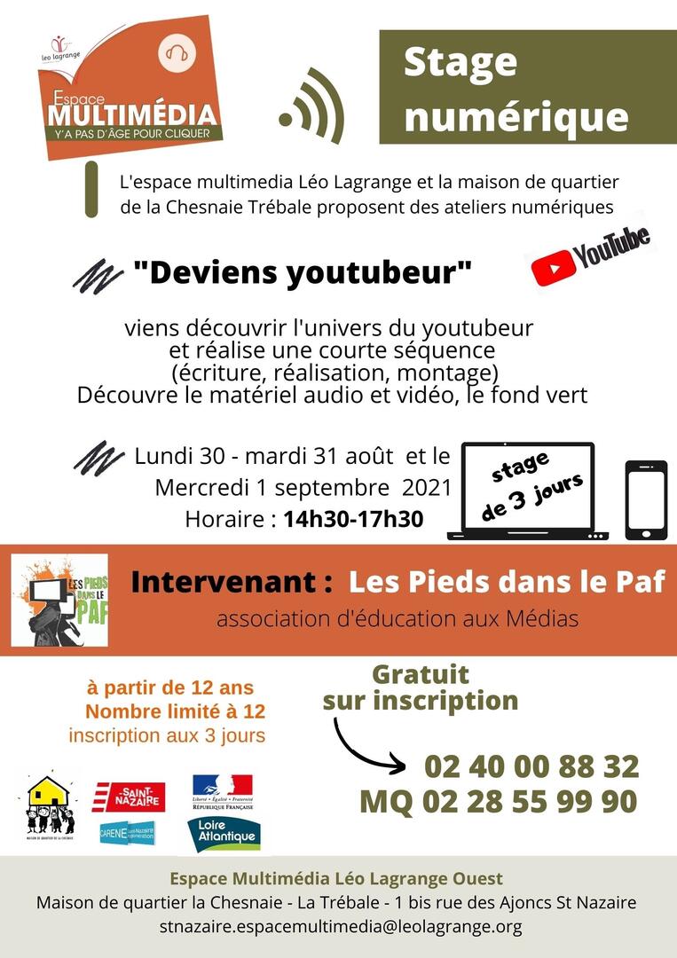 stage deviens youtubeur