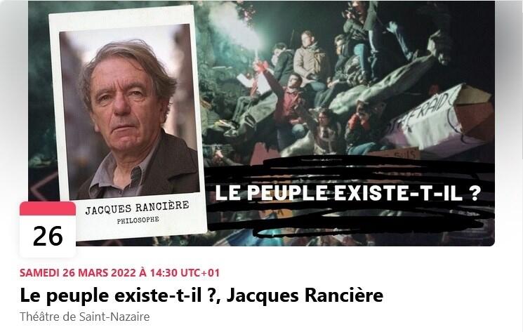 Le peuple existe-t-il ?, Jacques Rancière