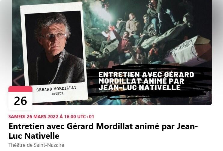 Entretien avec Gérard Mordillat animé par Jean-Luc Nativel