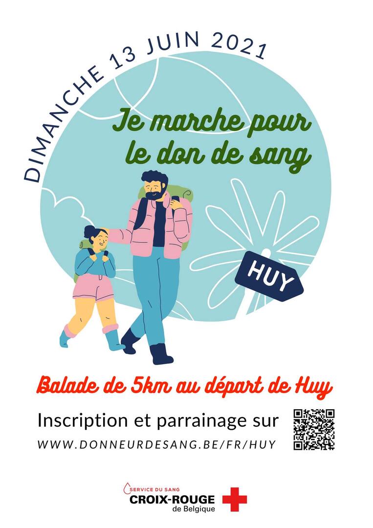 Je marche pour le don de sang
