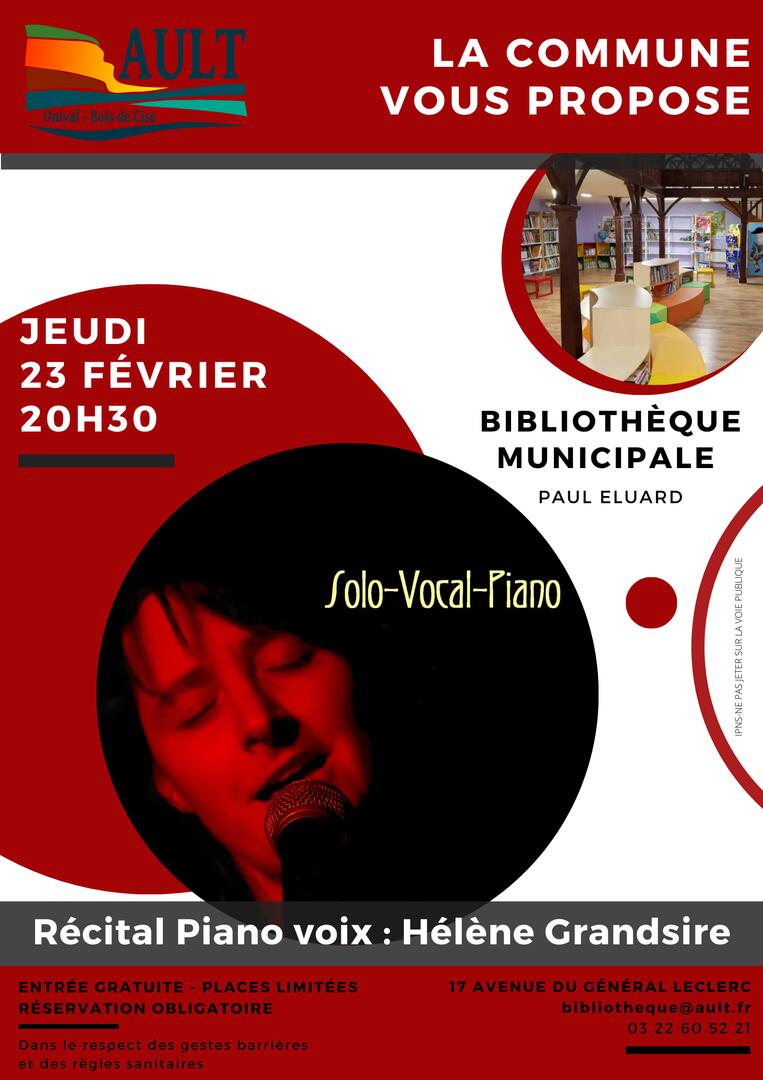 Affiche bibli Février 23 - Récital Hélène Grandsire - 23.02.23