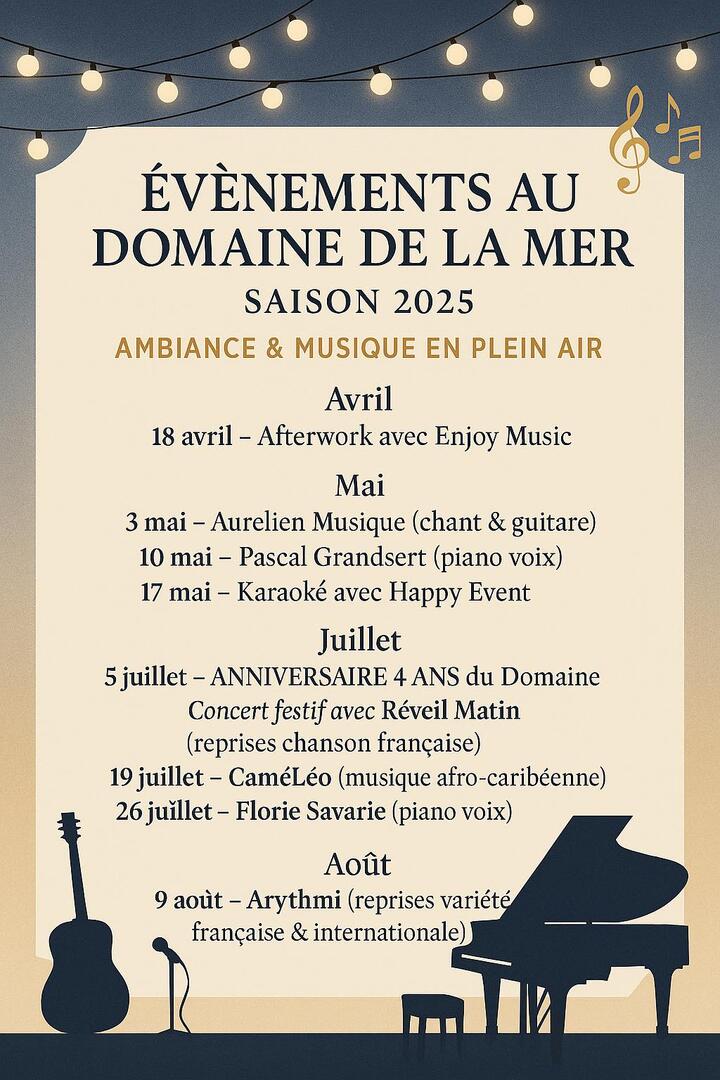 event domaine de la mer woignarue saison 2025
