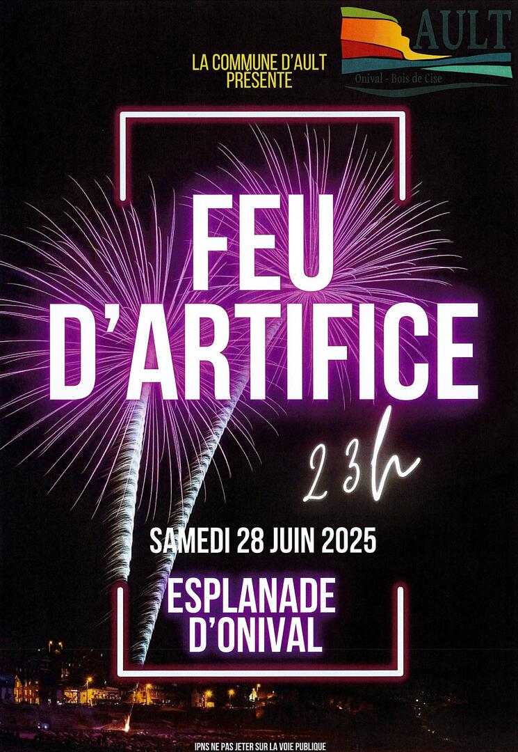 feu d'artifice esplanade d'onival 28 juin
