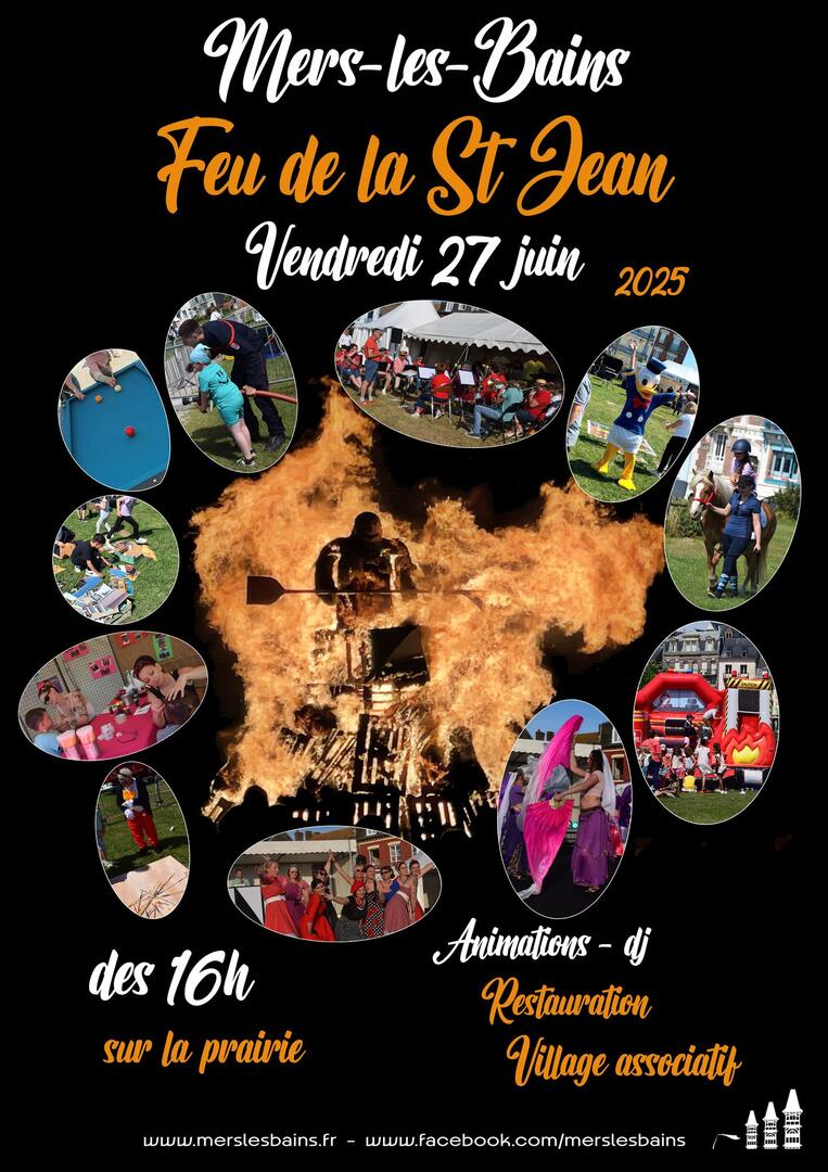 feu de la saint jean mers le 27 juin