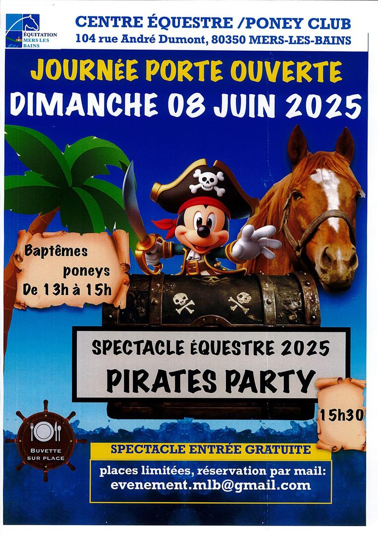 journée porte ouverte centre equestre mers le 8 juin