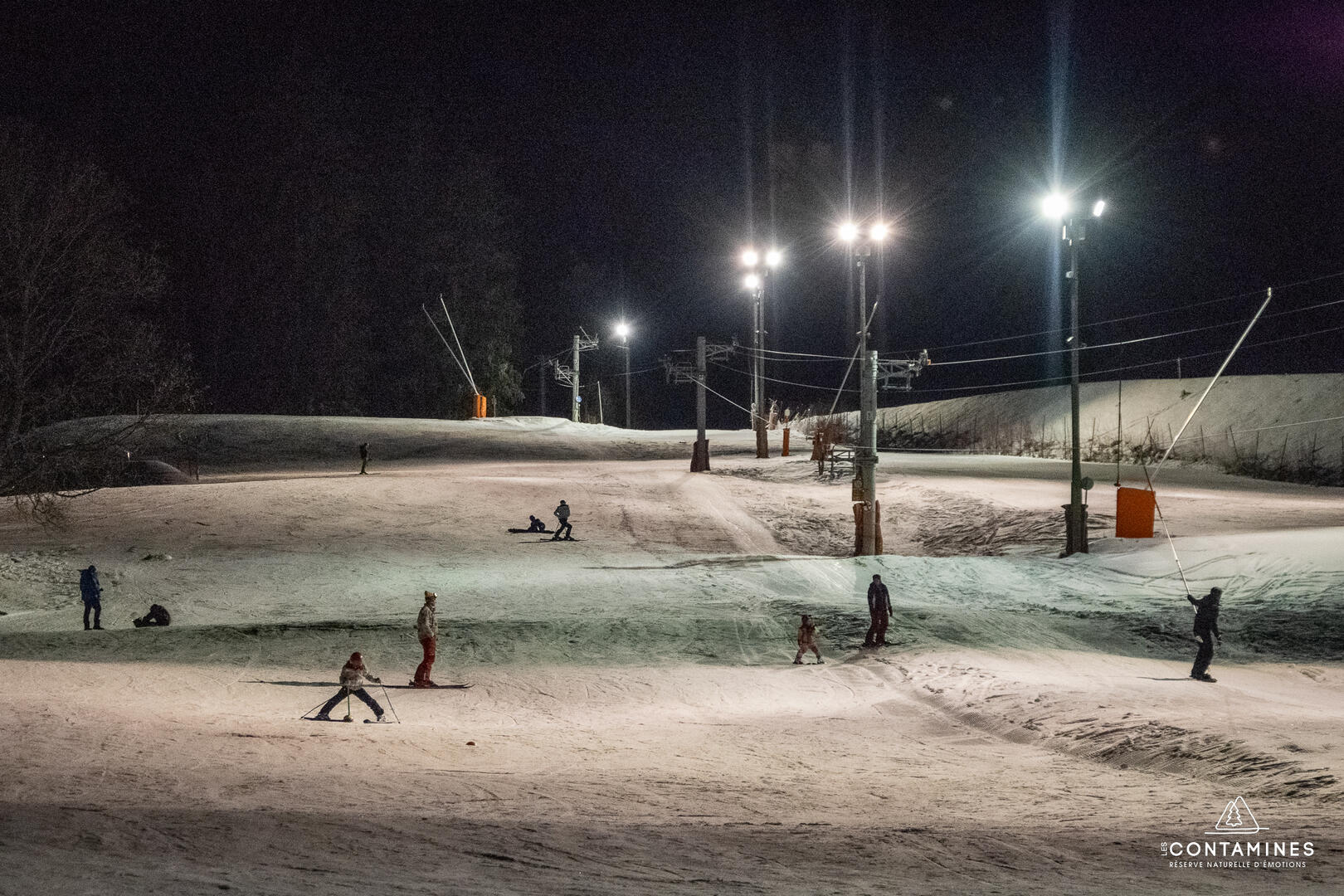 Nocturne ski alpin les Contamines