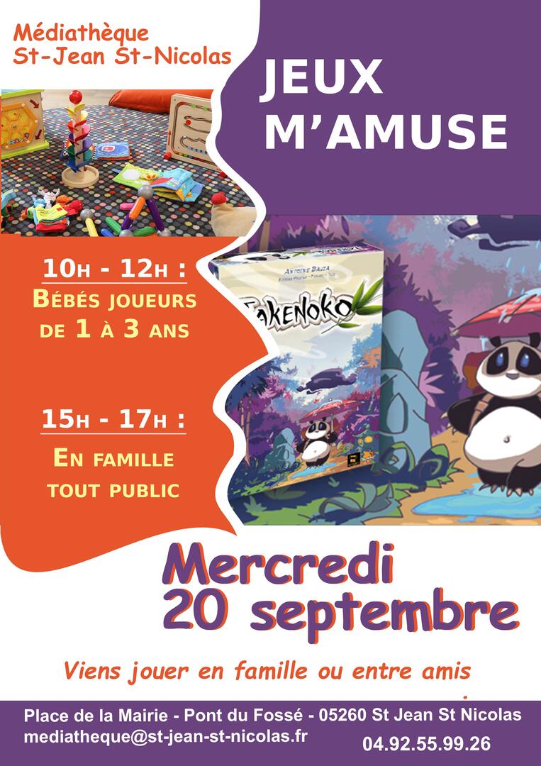 Mercredi jeux m'amuse