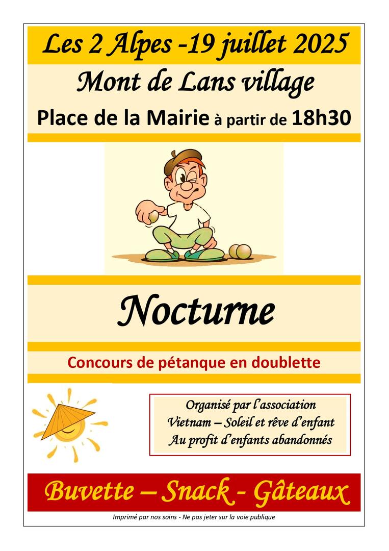 Concours de pétanque nocturne_Les Deux Alpes