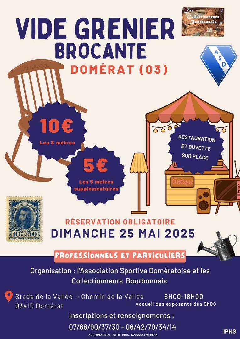 Vide-greniers brocante de l'AS Domérat_Domérat