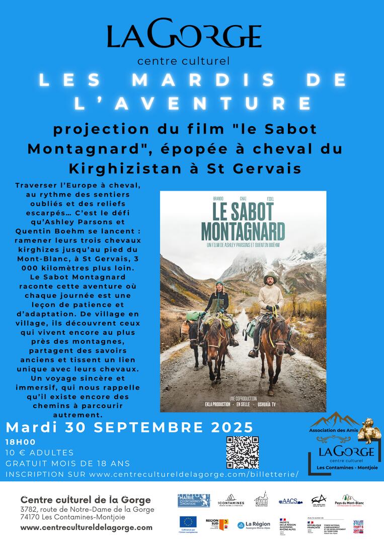 Les mardis de l'aventure : Projection du film "Le sabot montagnard" - au Centre Culturel de la Gorge_Les Contamines-Montjoie