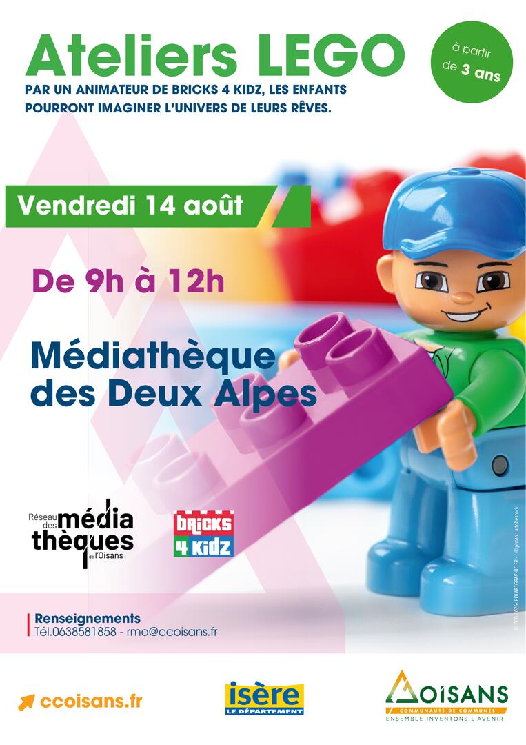 Atelier Lego à la médiathèque des Deux Alpes_Les Deux Alpes
