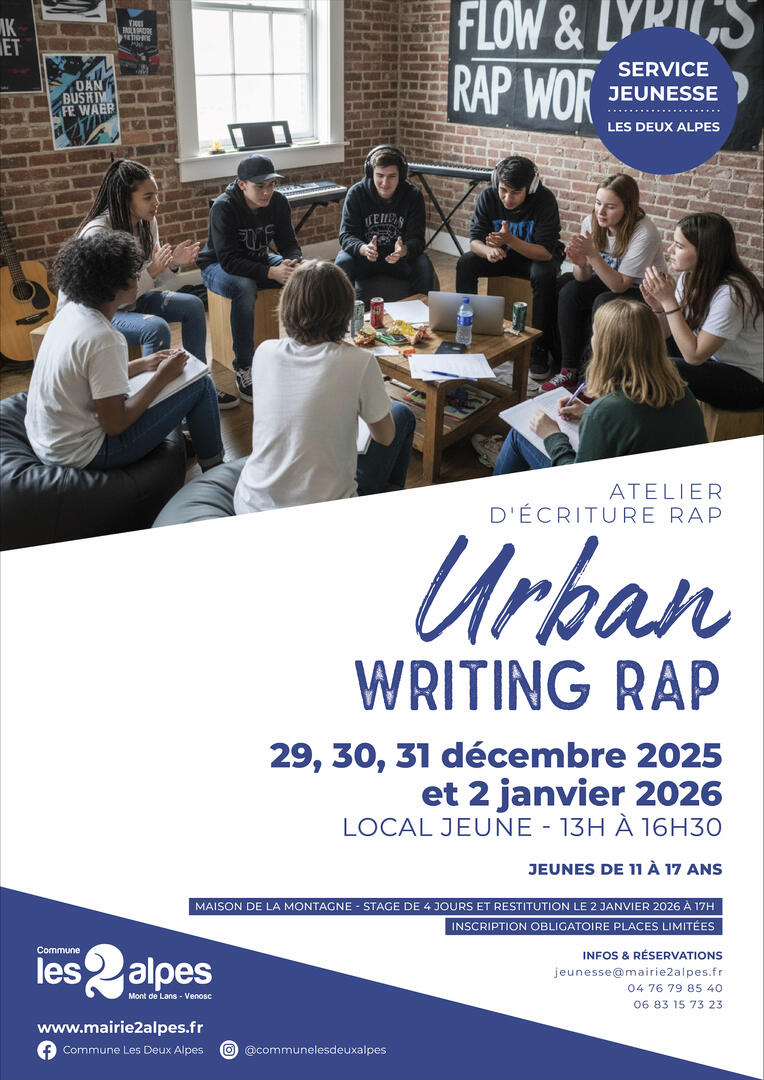 Stage Jeunes - Urban Writing Rap_Les Deux Alpes