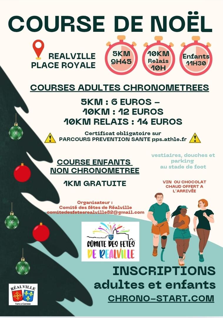 Affiche course de Noël 14/12/2025