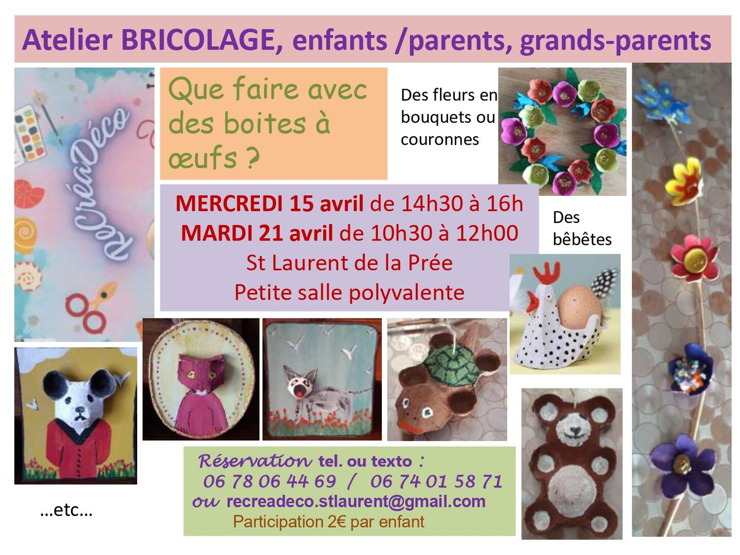 Atelier boîte à oeufs