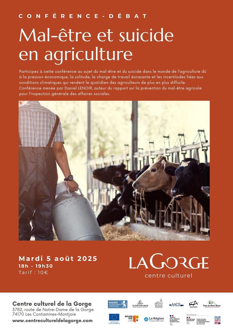 Conférence sur le mal être en agriculture par Daniel Lenoir au Centre Culturel de la Gorge_Les Contamines-Montjoie