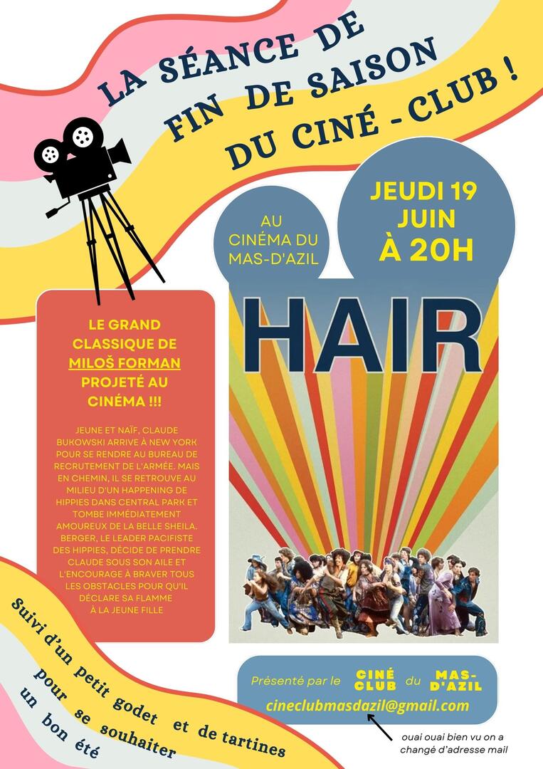 Ciné-club : Hair_Le Mas-d'Azil