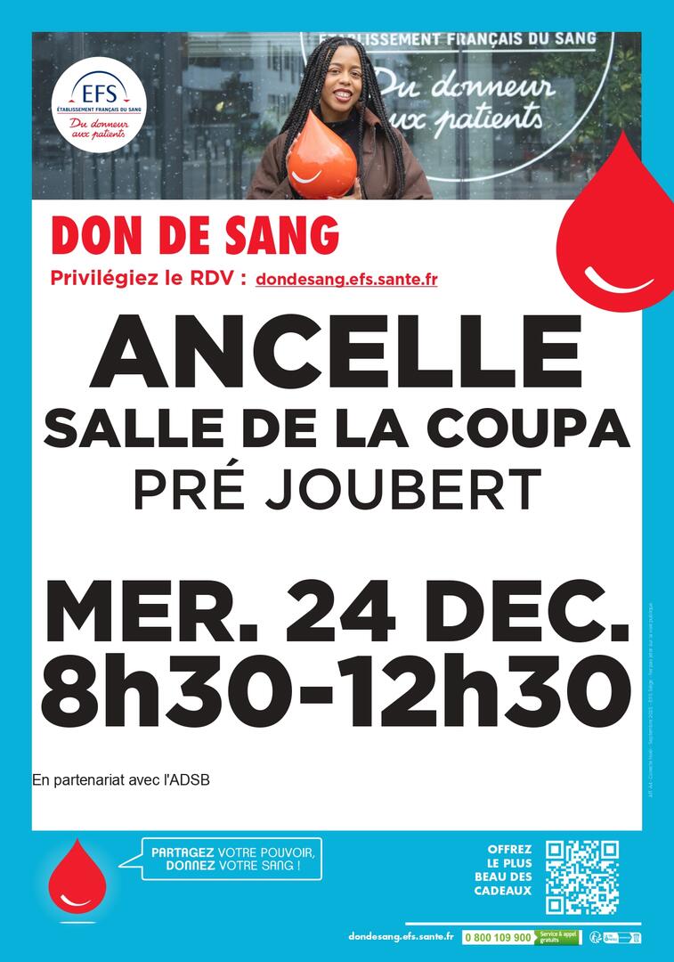 Don de sang à Ancelle