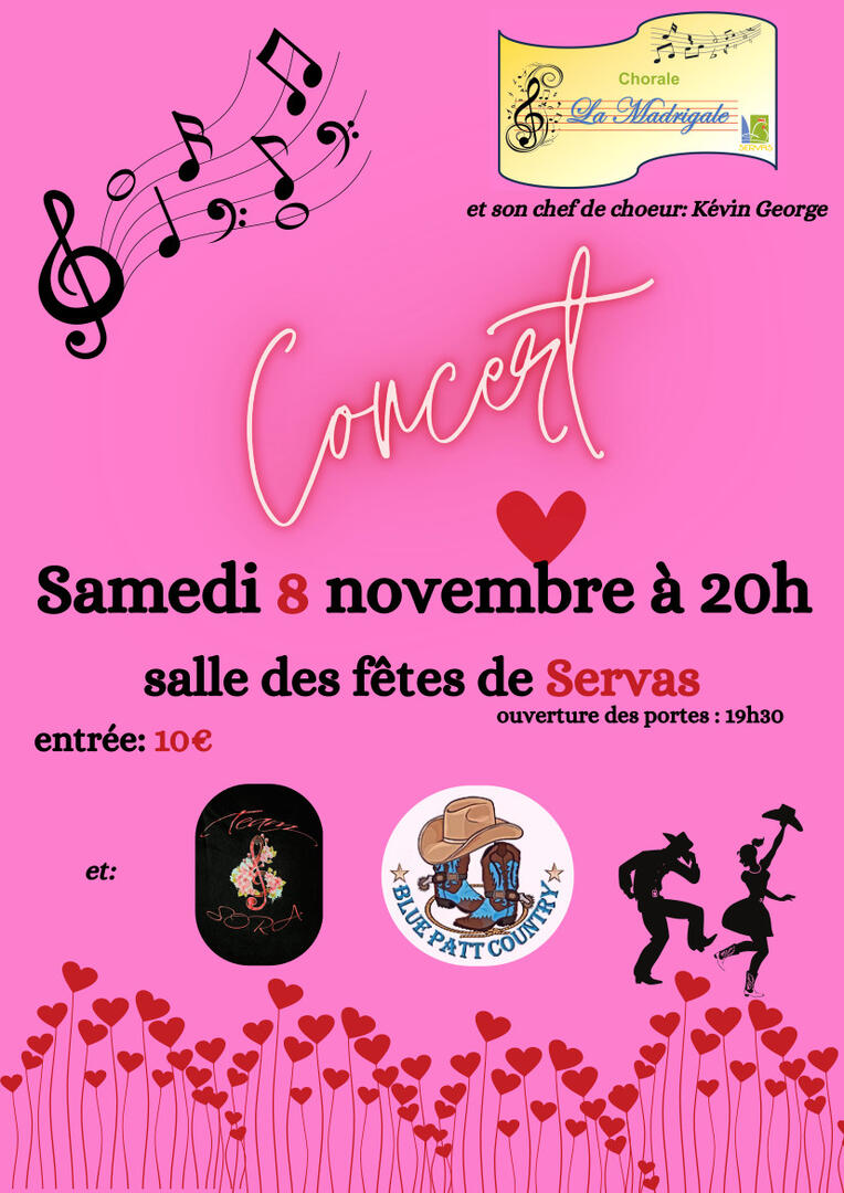 Affiche_Concert Chorale La Madrigale_Servas