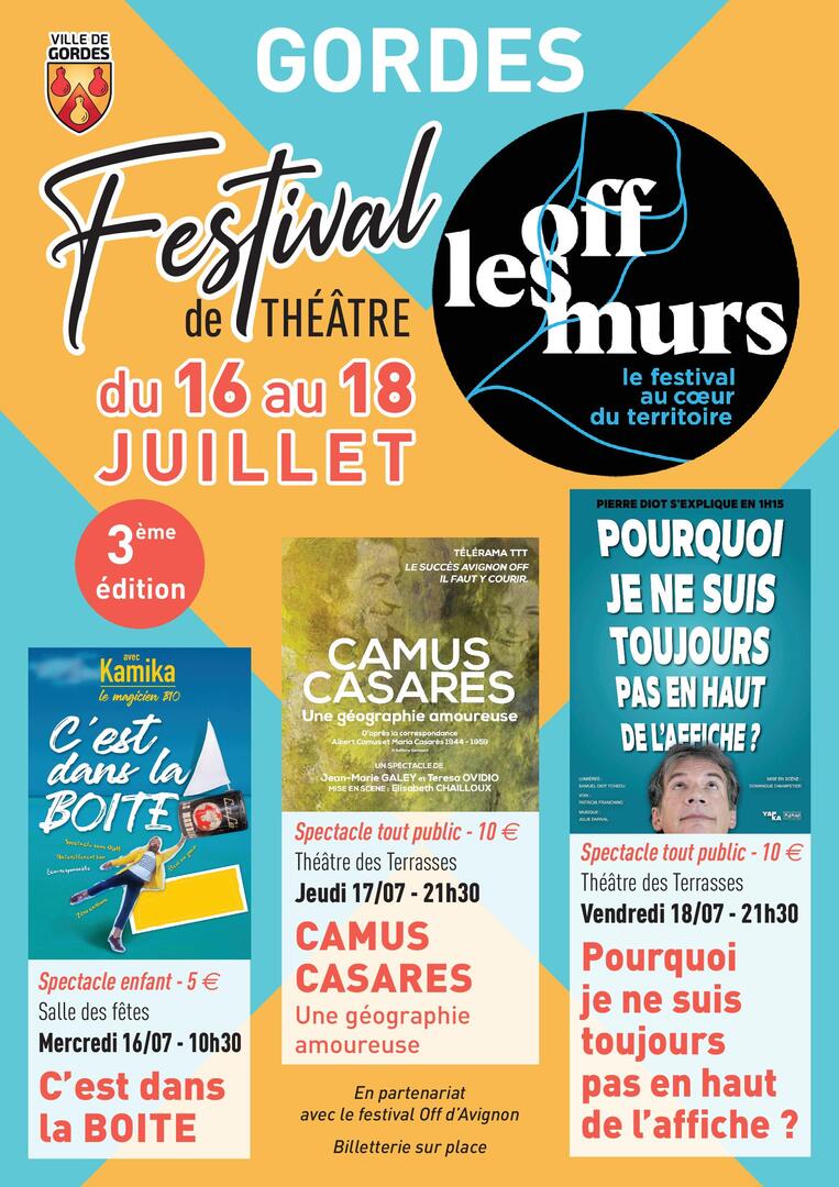 Festival de théâtre OFF les murs d'Avignon_Gordes