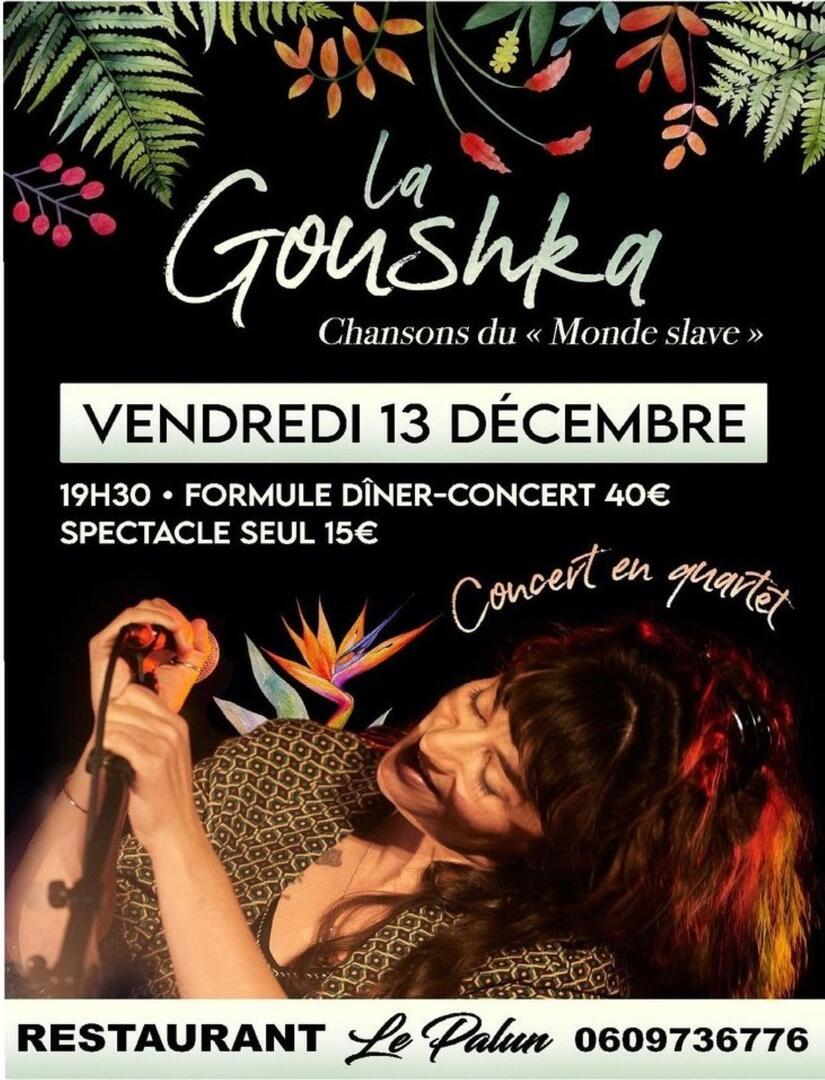 Soirée concert au restaurant Le Palun avec La Goushka