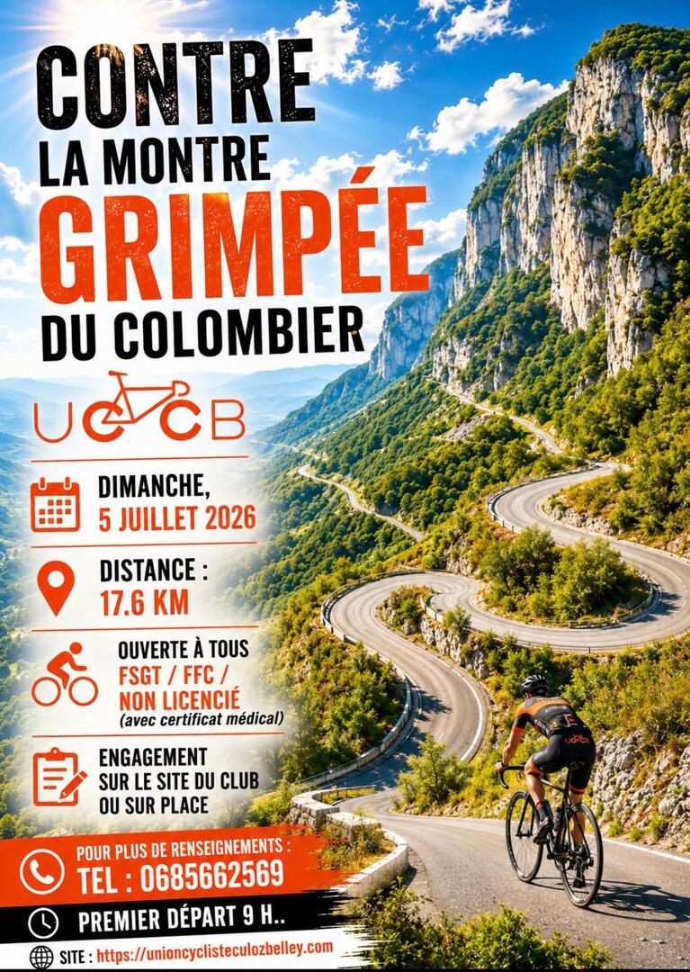 Course cycliste : Grimpée du Grand Colombier_Culoz-Béon