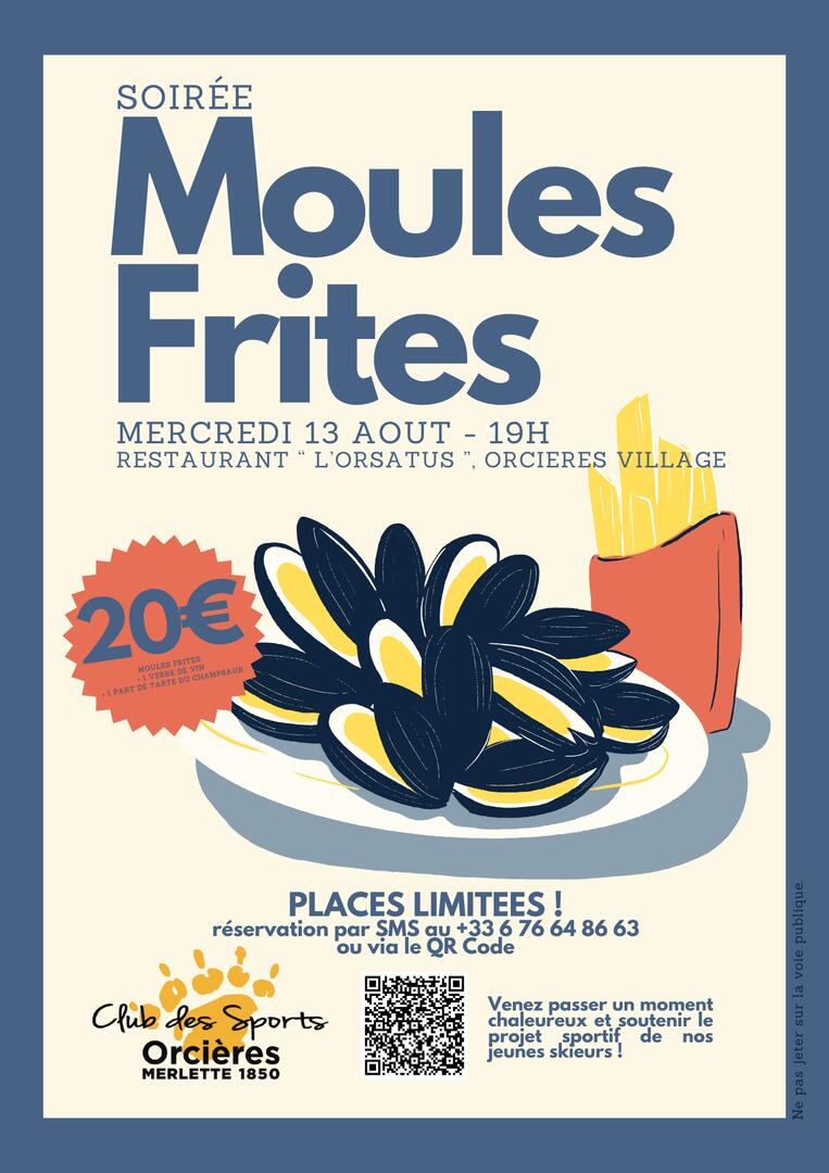 Soirée moules-frites du Ski Club !_Orcières