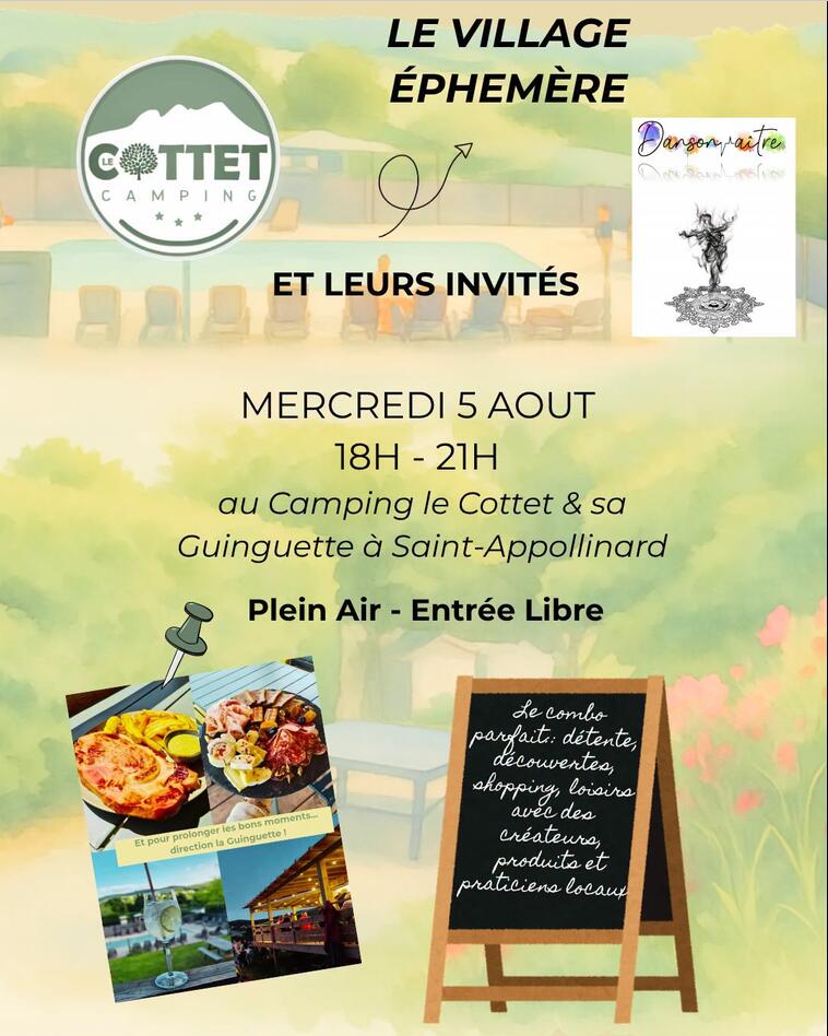 Le village éphémère au camping Le Cottet_Saint-Appolinard