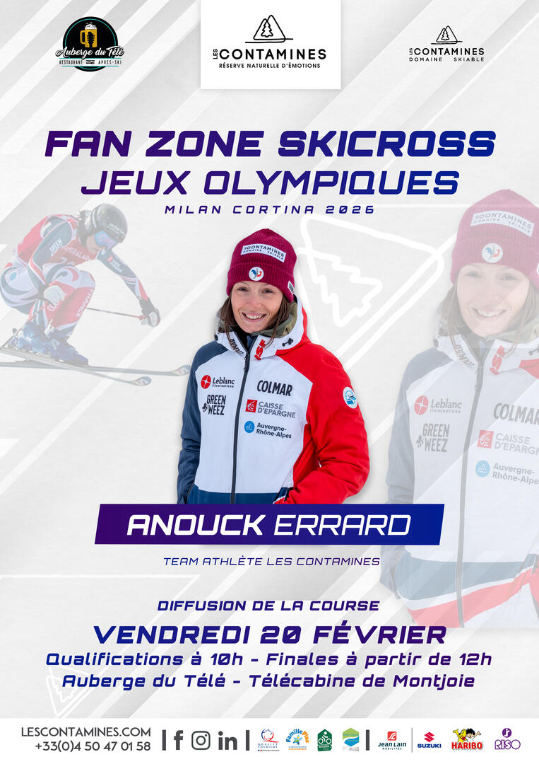 Fan zone Anouck Errard - Jeux Olympiques épreuve de skicross_Les Contamines-Montjoie