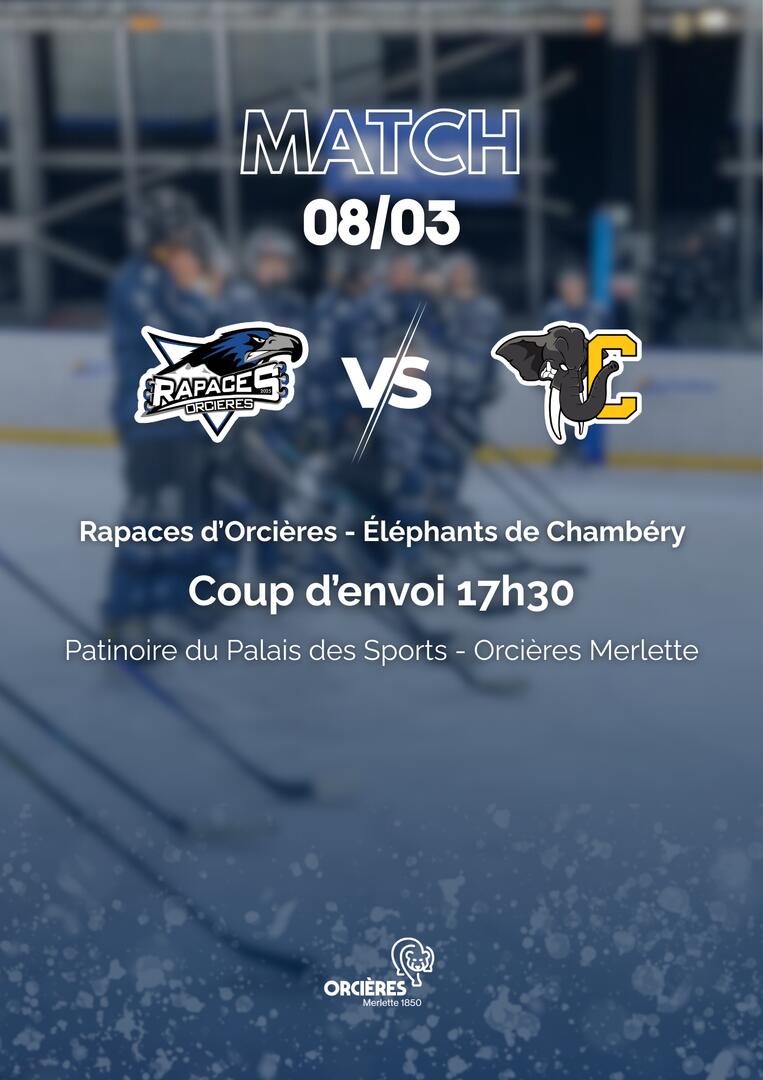Match de hockey 08/03 - Rapaces d'Orcières
