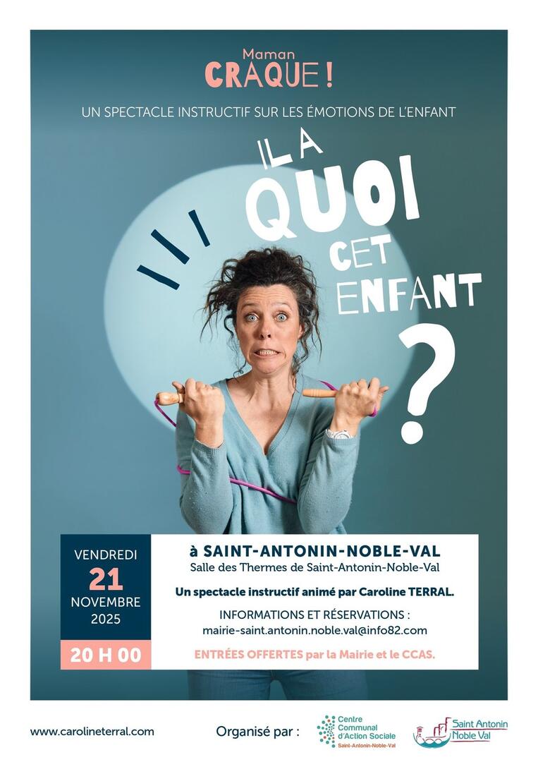 Spectacle Caroline TERRAL "Maman craque"_Saint-Antonin-Noble-Val