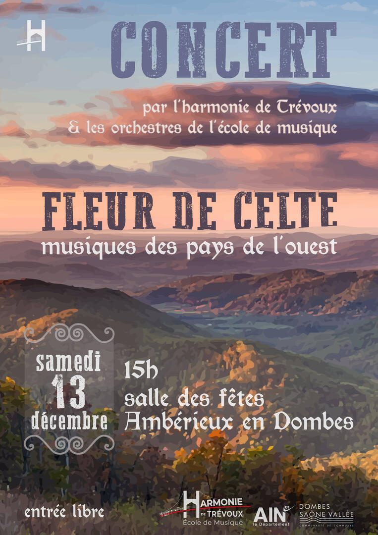 Affiche Concert Harmonie de Trévoux 13 décembre 2025