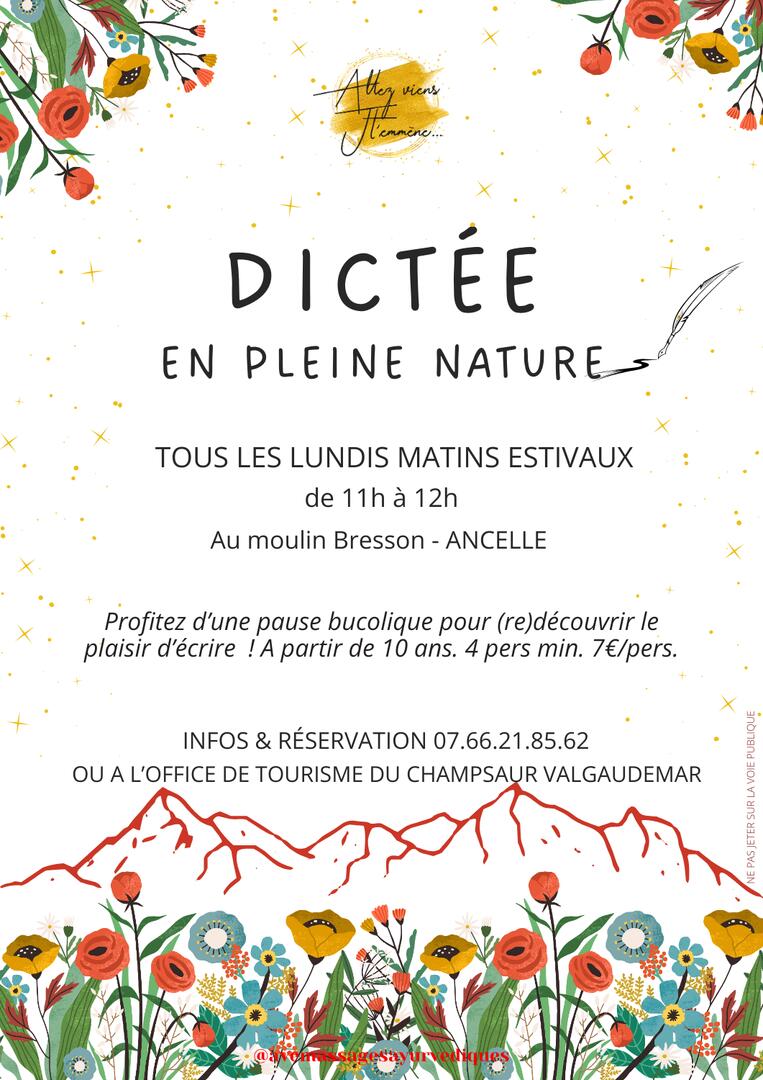 Dictée en pleine nature_Ancelle