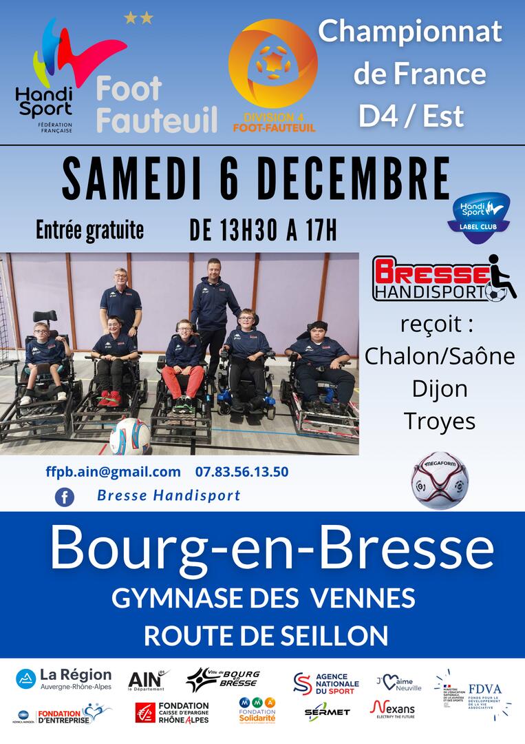 Championnat foot fauteuil Bourg